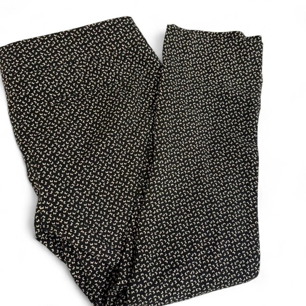 Loft Marisa Petite Dress Pants Black Butterfly Print Trousers 6P Womens Workwear